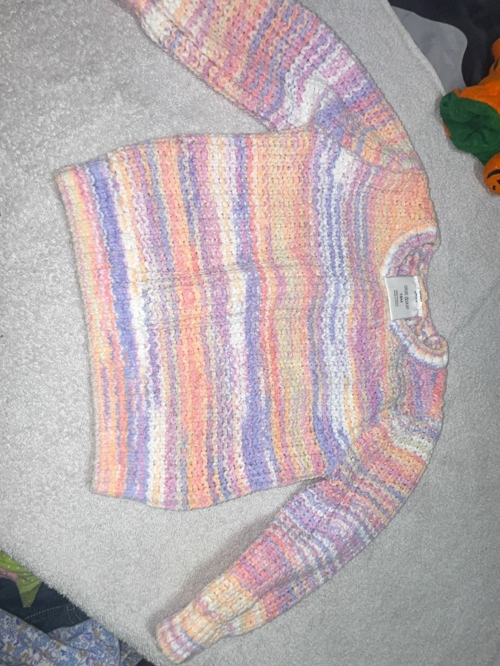 Cozy Multicolor Pastel Stripe Sweater - Women